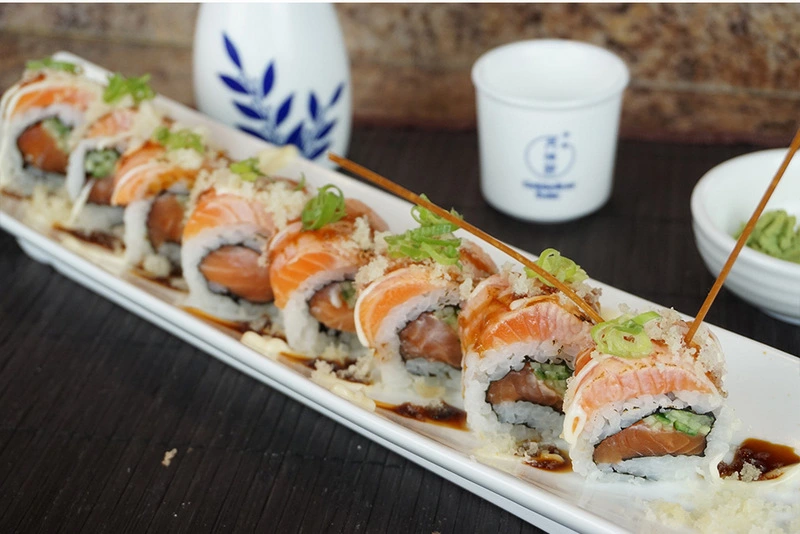 Fresh sushi and sashimi at Momoyama Sushi Calgary