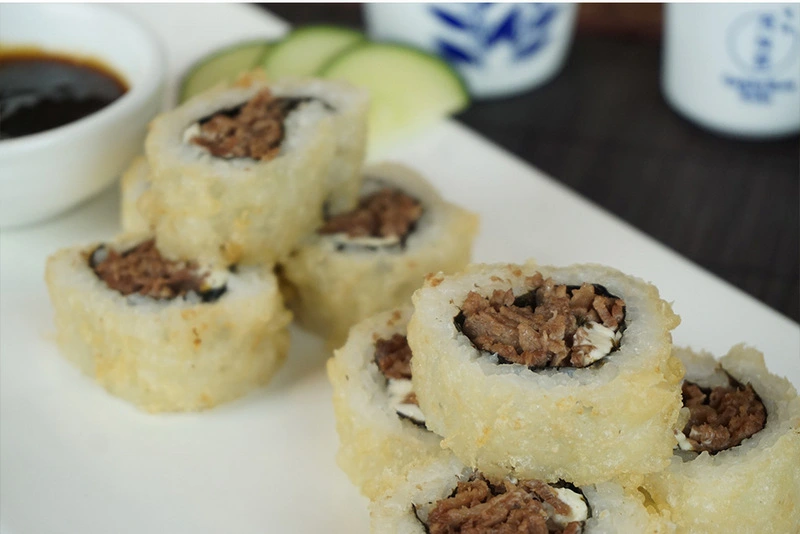 Premium salmon sashimi at Momoyama Sushi Calgary, AB